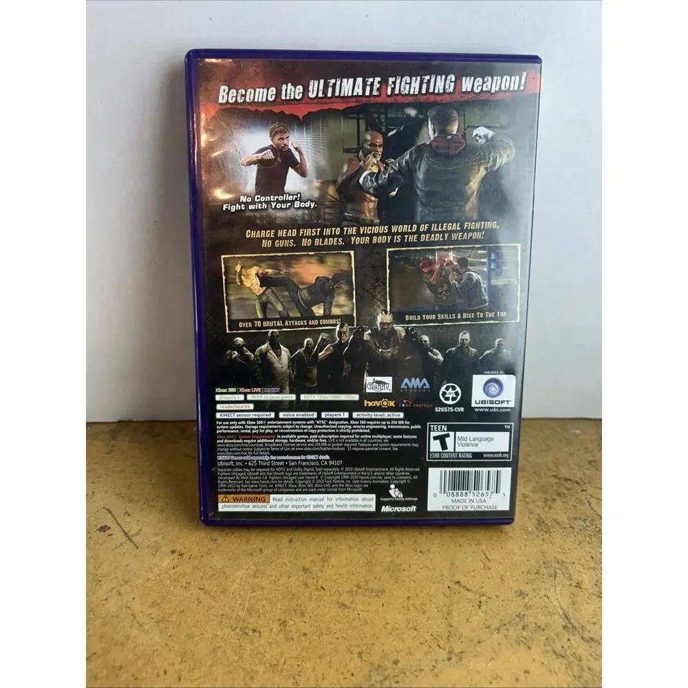 Fighters Uncaged Xbox 360 Kinect Fighting Game Ubisoft 2010